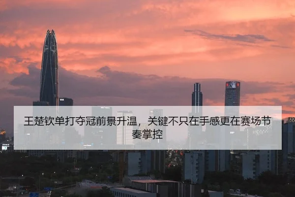 王楚钦单打夺冠前景升温，关键不只在手感更在赛场节奏掌控